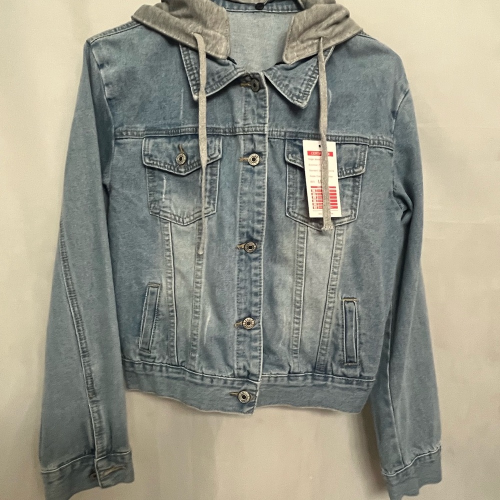 NWT New Collection Jean hooded jacket